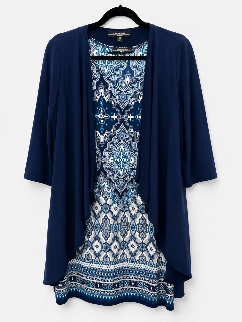 R&M Richards Navy Blue 2-Piece Dress & Cardigan Set Size 10P NWT

New with tags